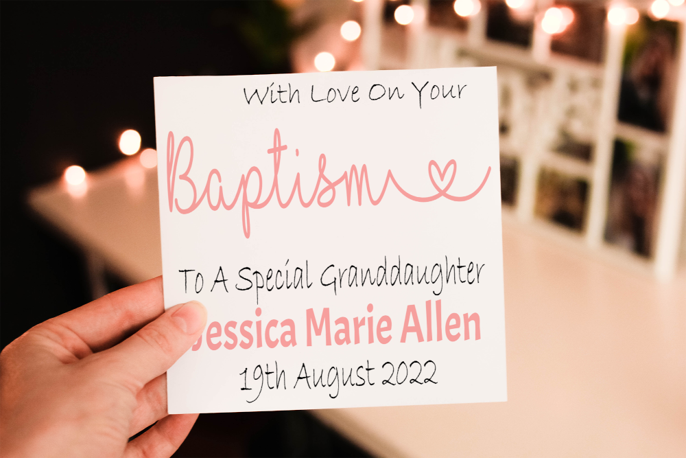 Granddaughter Baptism Card, Congratulations for Baptism